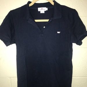 Navy collared t-shirt